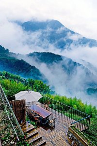 ​松阳的一家民宿，过云山居，有人是观山赏云胜地
