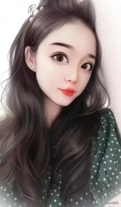 ​女生手绘头像，女生内心越简单，生活越幸福