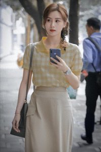 ​刘诗诗这腿美得太不真实了！穿黑色露肩连体短裤，三七比例好完美