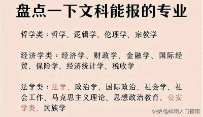 ​2024年高考文科生能报考的专业统计：法学金融最赚钱，汉语言称王