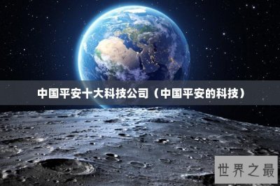 ​中国平安十大科技公司（中国平安的科技）
