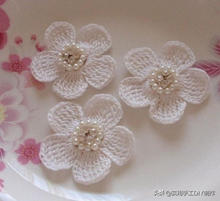 「钩编图解」最简洁的五瓣花,但是却很好用