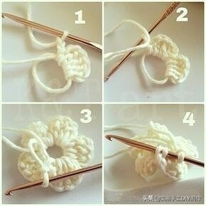 「钩编图解」最简洁的五瓣花,但是却很好用