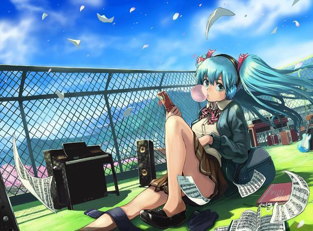 超好看的壁纸1;初音未来