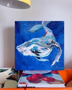 ​分享一组鲸鱼的画作，人生最美，不过鲸落