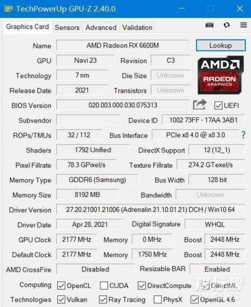 6600xt8g显卡相当于什么水平