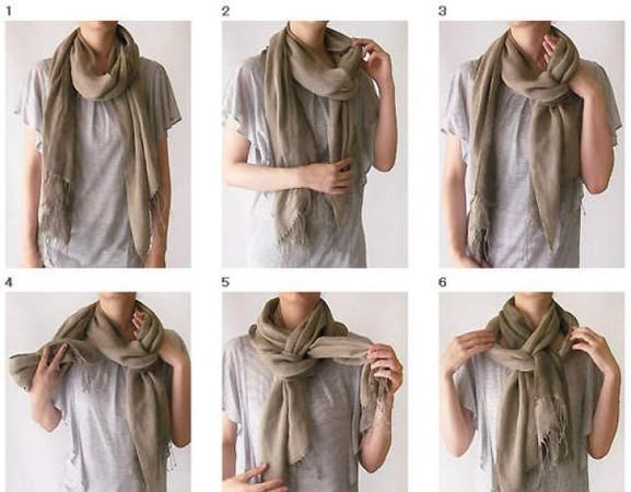 围一圈的围巾围法