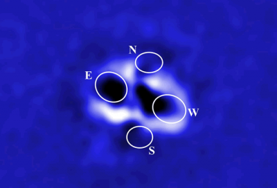 ​RBS 797星系团中心发现巨型黑洞引起的四个巨大空洞或气泡