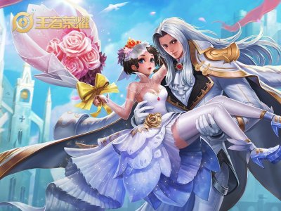 ​王者荣耀小乔纯白花嫁天鹅之梦优化，全屏背景，全新渲染羽毛精致