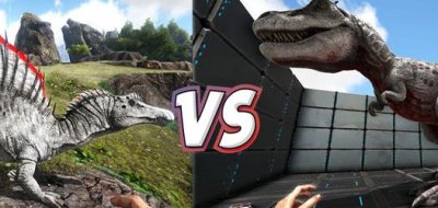 ​都被视为史前噩梦，《方舟生存进化》棘龙和霸王龙谁更强？
