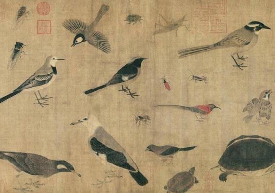 黄筌写生珍禽图赏析(含高清图)