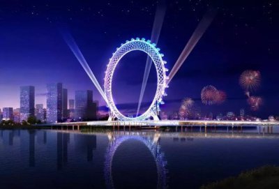 ​白浪河大桥摩天轮，创三项世界之最！