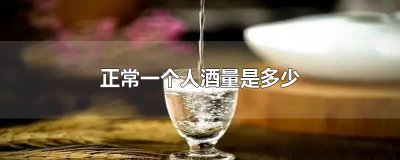 ​正常一个人酒量是多少