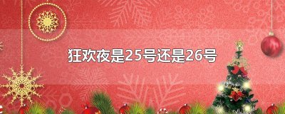 ​狂欢夜是25号还是26号