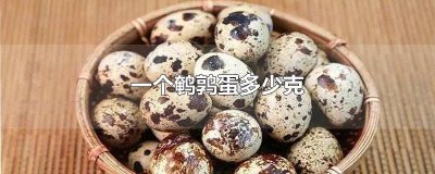 ​一个鹌鹑蛋大概有多少克重 一个鹌鹑蛋大概有多少克蛋黄