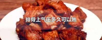 ​排骨上气压多久可以熟