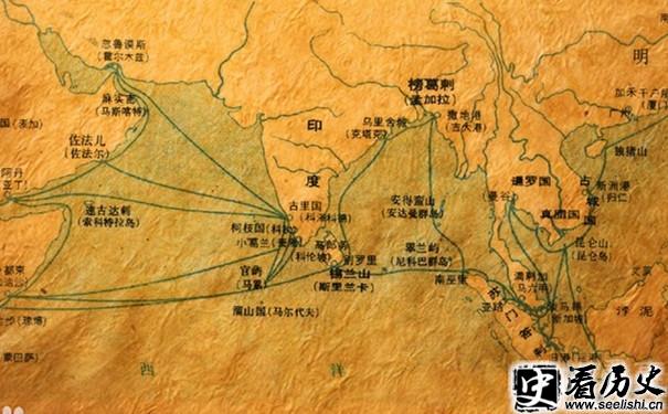 海上丝绸之路线路图