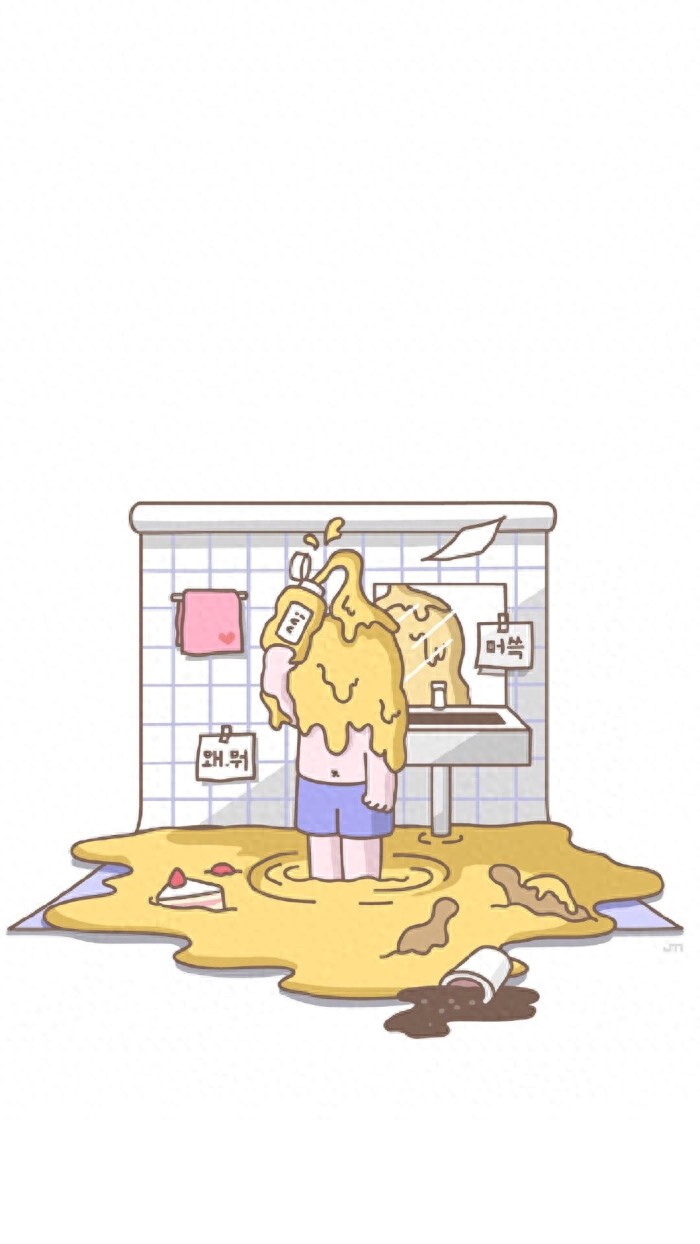 原宿风手机壁纸，海绵宝宝和派大星，用紫粉色还原你的“少女梦”