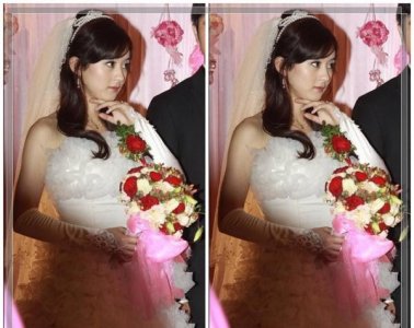 ​赵丽颖24岁婚纱照被疯传，第一次穿婚纱的她，清纯漂亮又羞涩