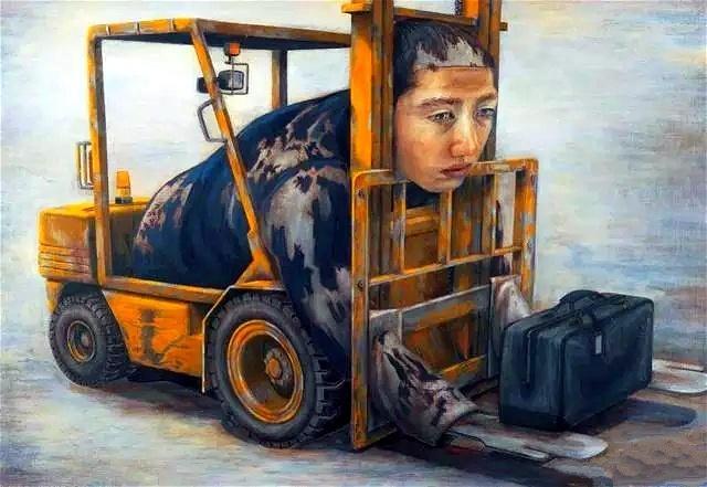 他画完这组画，就撞火车自杀了，留下300幅画，网友却捂脸不敢看