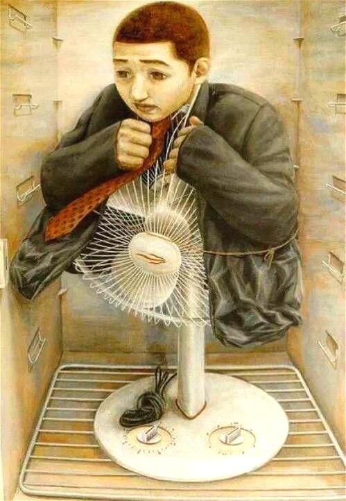 他画完这组画，就撞火车自杀了，留下300幅画，网友却捂脸不敢看