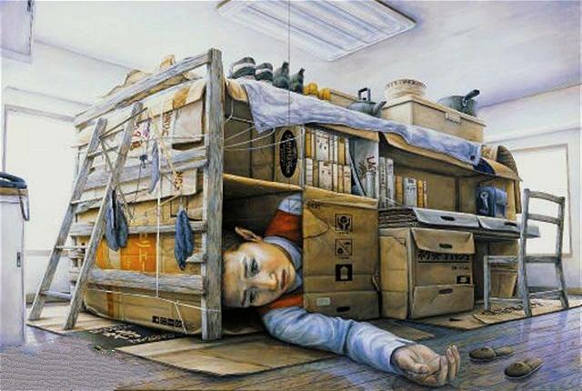 他画完这组画，就撞火车自杀了，留下300幅画，网友却捂脸不敢看