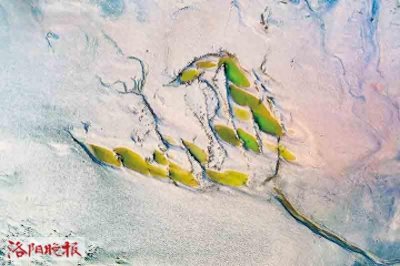 ​纯天然之惊艳！百米高空俯瞰，黄河河床上的美丽图画（高清图）